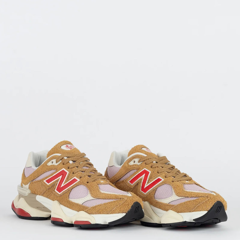 Tênis New Balance 9060 Caramelo Rosa Claro Vermelho