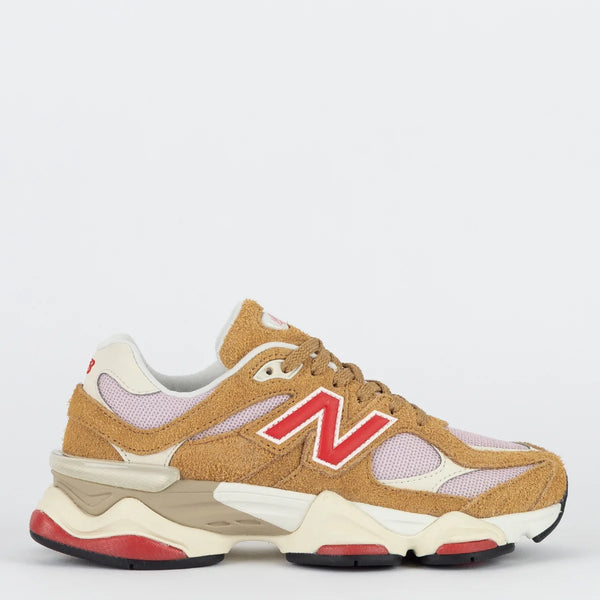 Tênis New Balance 9060 Caramelo Rosa Claro Vermelho