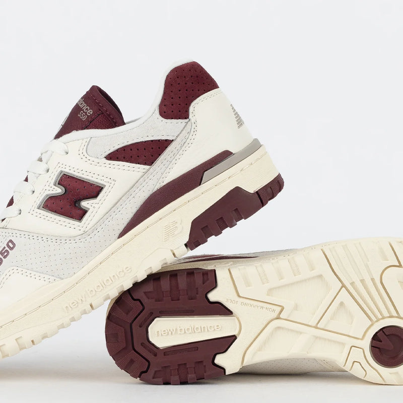 Tênis New Balance 550 Branco Bordo